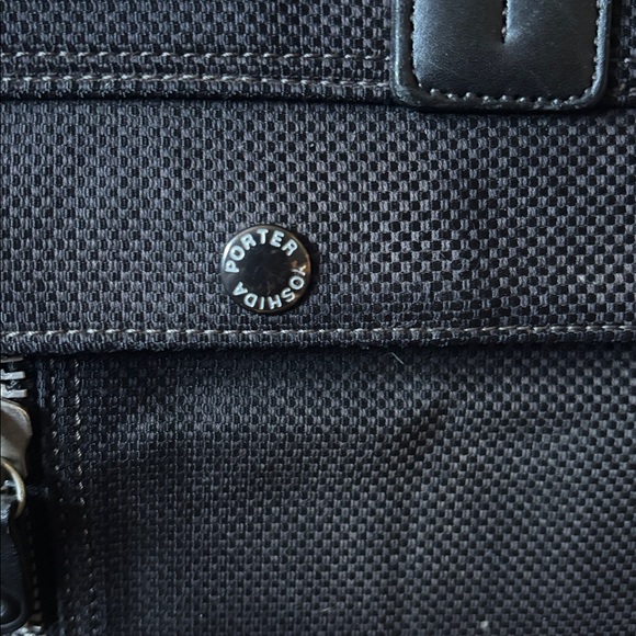 Yoshida & Co. Porter Elder Briefcase Business Black Messenger Bag Nylon Leather - Picture 9 of 13